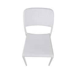 Silla Moka blanca pvc