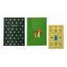 Set 3 Libretas Planner Park / 10x15cm 32 Hojas 70gsm Negra / 13x18cm 36 Hojas 70gsm Verde / 15x20cm 40Hojas 70gsm Beige