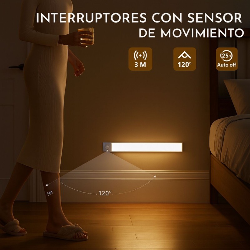 LAMPARA LED CON SENSOR DE MOVIMIENTO 30cm