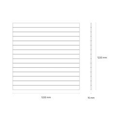 PACK 1 PANEL RANURADO CAFE OSCURO MAS 30 GANCHOS 15CM