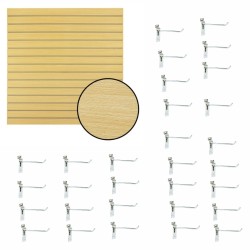 PACK 1 PANEL RANURADO CAFE...