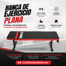 Banca de Ejercicio Plana para Pesas y Entrenamiento en Casa