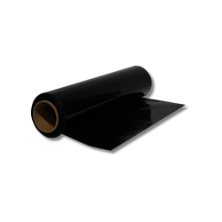 Rollo Film Plástico Negro Stretch 20mic 0,50mt x 300mt