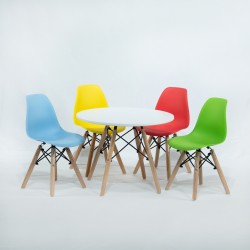 Mesa Kids Eames con 4...