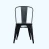Pack 4 Sillas Tolix Negra con Asiento de Madera